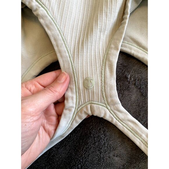 Lululemon Ebb To Street Tank - Ribbed Mint Green Tank Blouse, Size 8 - Picture 4 of 10